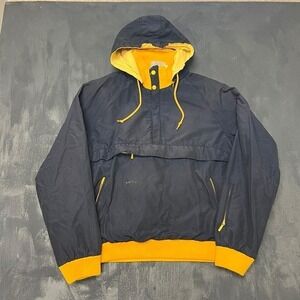 Vintage Lacoste Anorak‎ Jacket Mens Large Blue 1980s 1/4 Zip Up